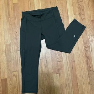 Cropped Olive Green Lululemon Leggings